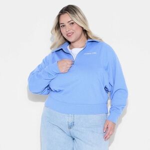 NWT Women’s Wild Fable Polo Collar Pullover Sweatshirt Sz S “Love Sports”